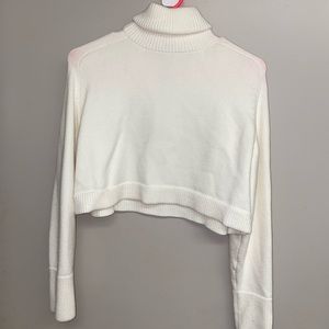 White turtleneck sweater